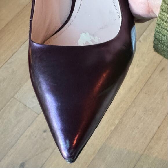 Miu Miu Purple Leather Pointed Toe Pumps - Italian Designer Heels US 8.5 EU 39 - Picture 5 of 12